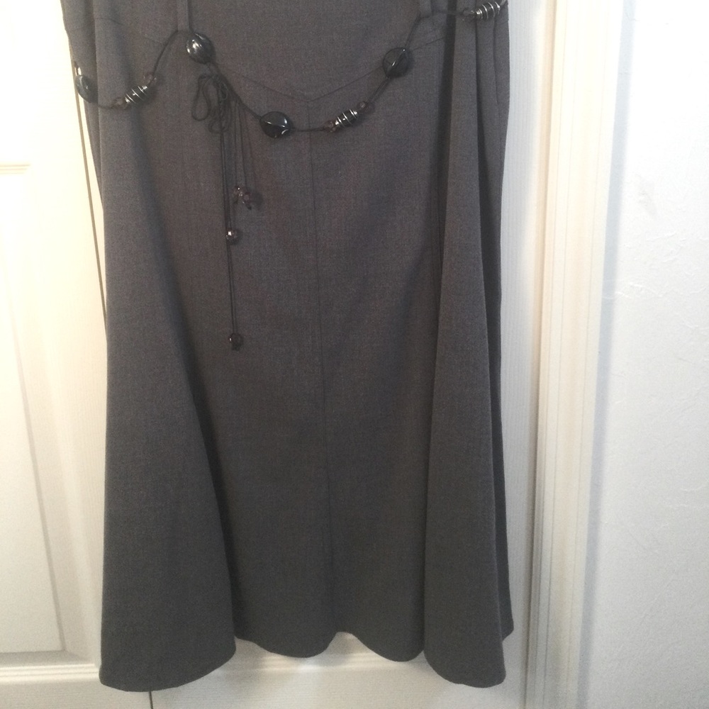 3/4 length (midi) Skirt Charcoal Gray size 12 NWOT